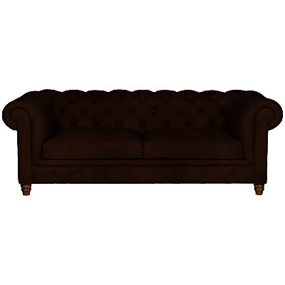 Halo Earle Aniline Leather Chesterfield Large Sofa, Antique Whisky